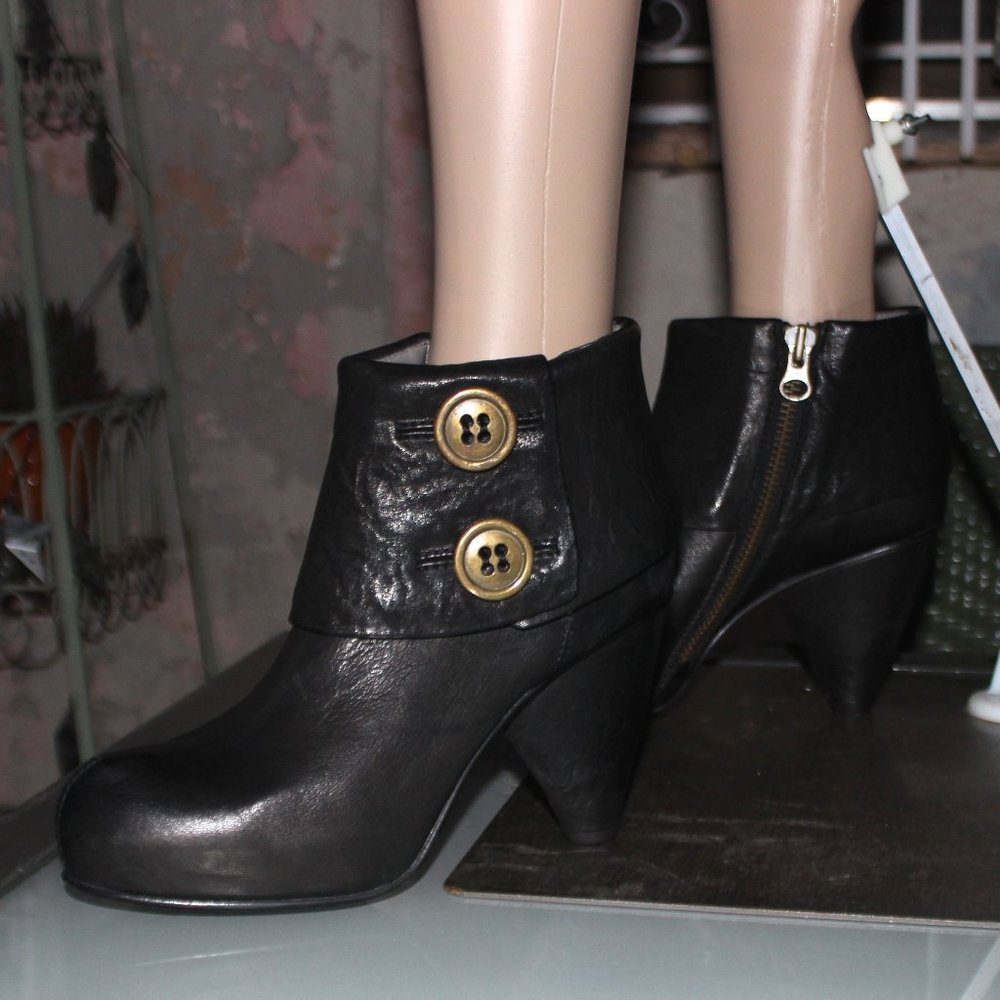 Mike & Chris Paxton Black Ankle Boots NEW $540